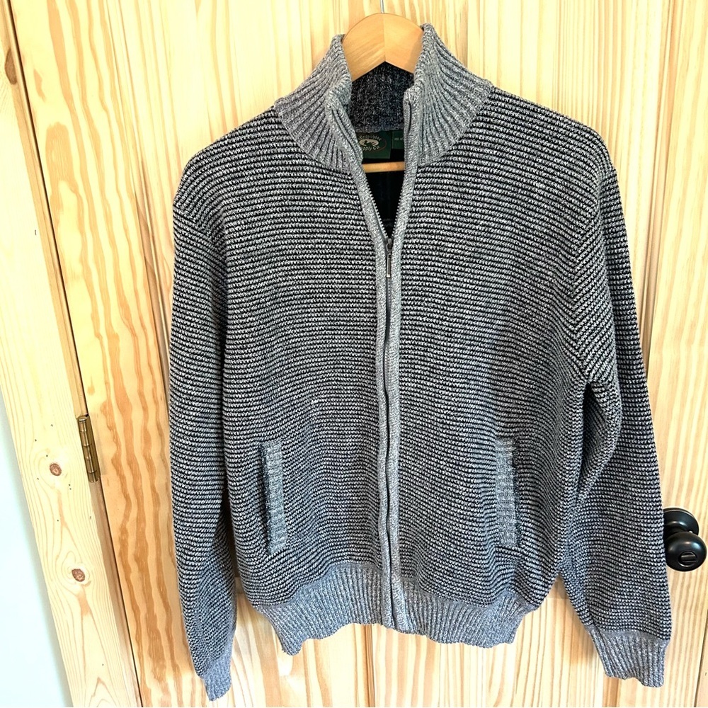 Stillwater Supply Co. Men’s Zip Fleece-Lined Knit Cardigan. Size Medium.